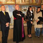Cotignola, inaugurazione: a sinistra il sindaco Antonio Pezzi e il vescovo di Faenza mons. Claudio Stagni