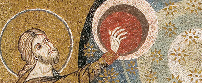 “La creazione del cielo e della terra”, mosaico, part. Monreale, basilica. Archivio Ultreya, Milano