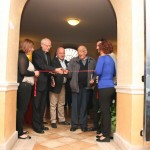 Frosinone, taglio del nastro - Da sinistra: S.E. Mons. Ambrogio Spreafico, il sindaco Nicola Ottaviani, Mons. Luigi Di Massa, don Mario Follega