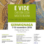 E vide che era cosa molto buona - Mostra a Germignaga (VA) 7-18 novembre 2018